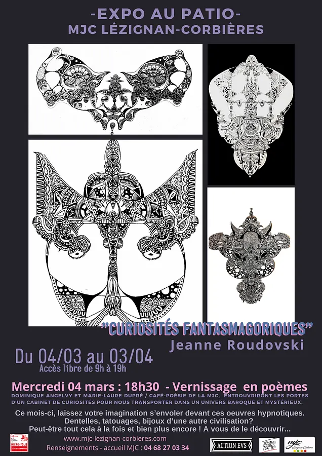 Exposition "curiosités fantasmagoriques" réalisée par Jeanne ROUDOVSKI